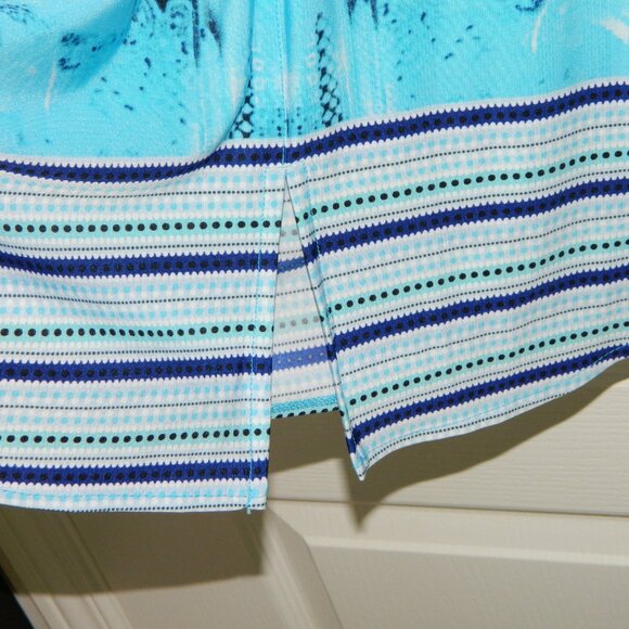 2 for/$40 Nygard Blue Half Button Up Pull Over 3/4 Sleeves Long Tunic Size Small - Picture 13 of 16